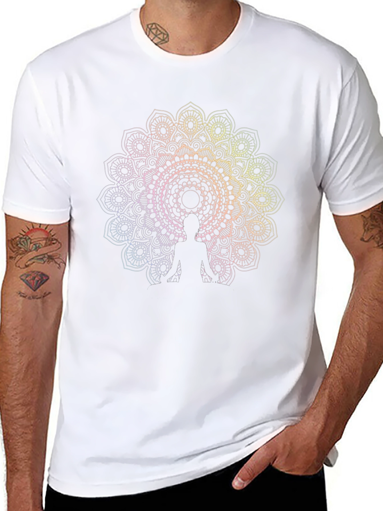 Mandala Meditation Black Tee