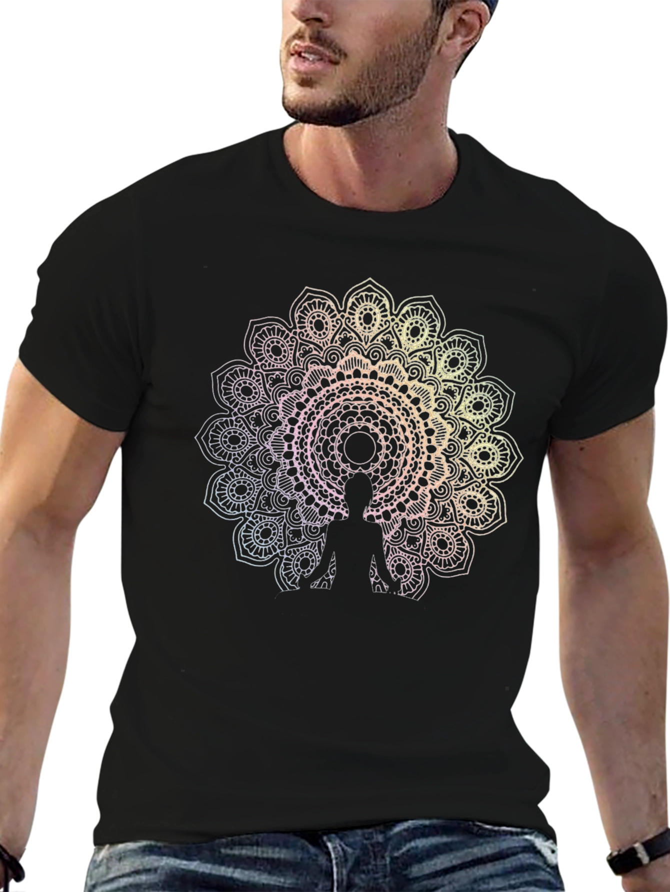 Mandala Meditation Black Tee