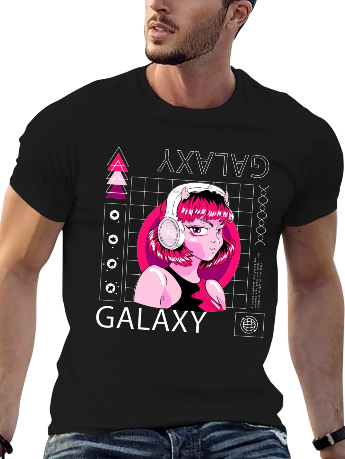 Galaxy Anime Girl Graphic Tee