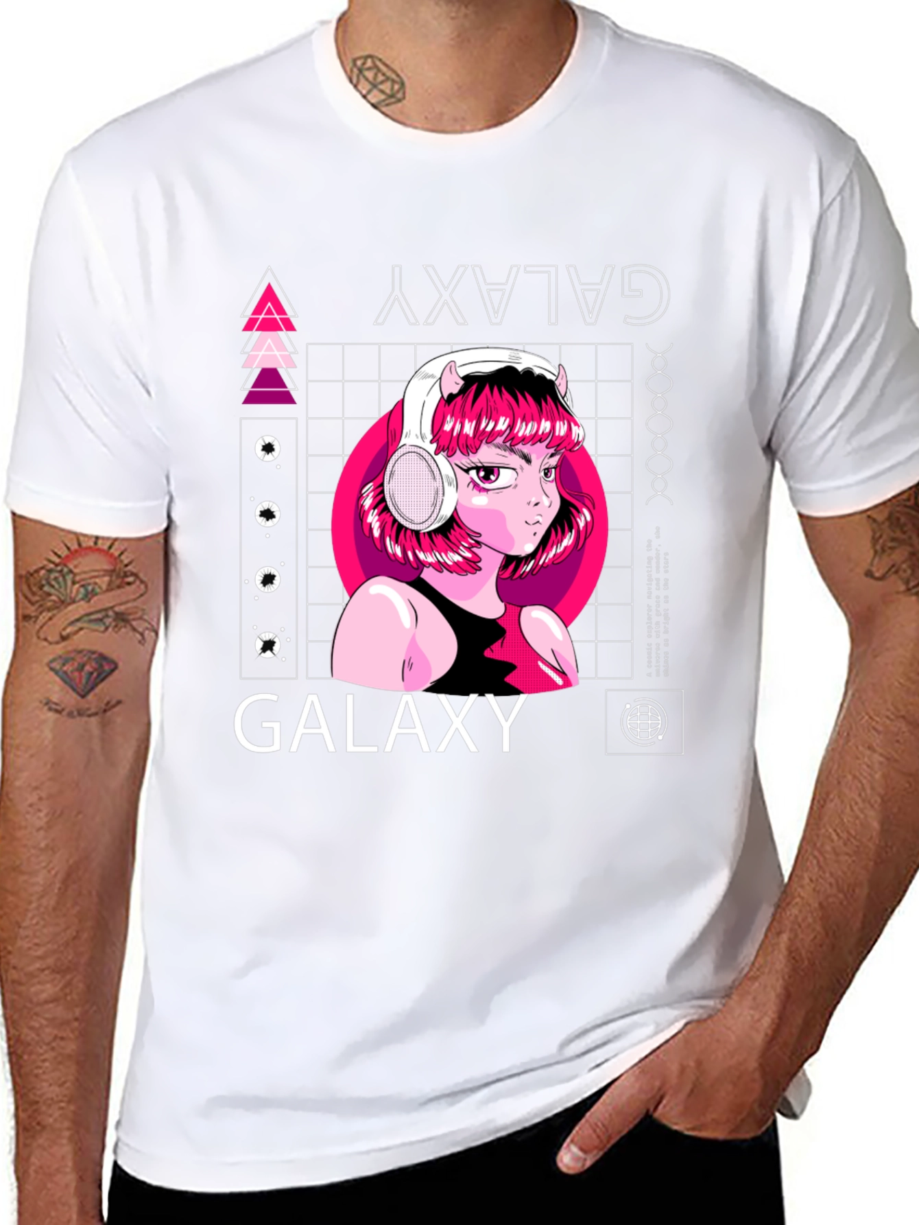 Galaxy Anime Girl Graphic Tee