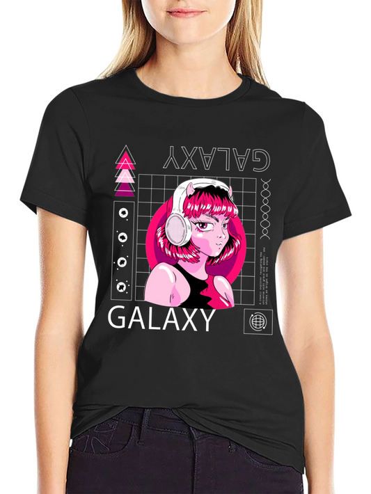 Galaxy Anime Girl Graphic Tee