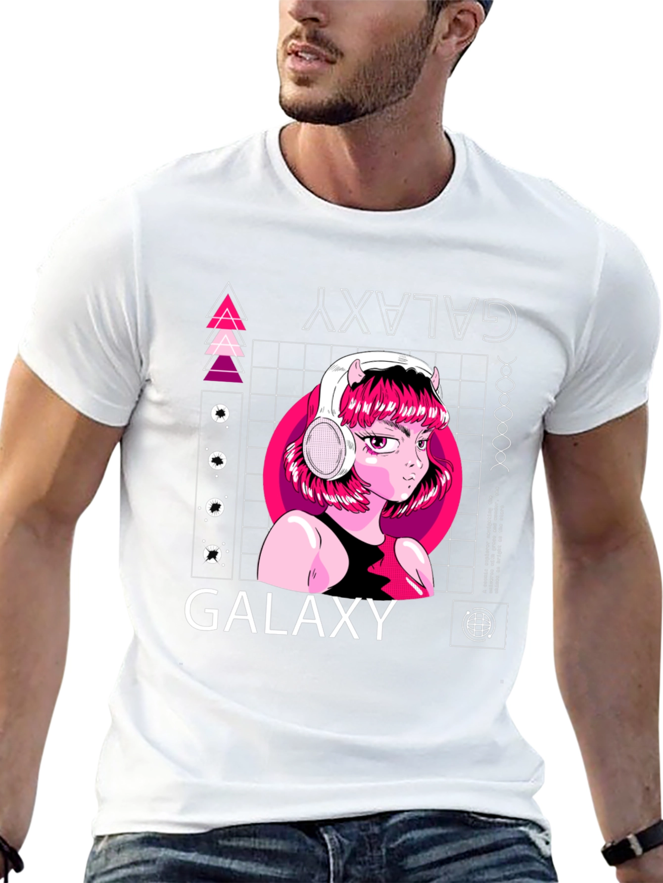 Galaxy Anime Girl Graphic Tee