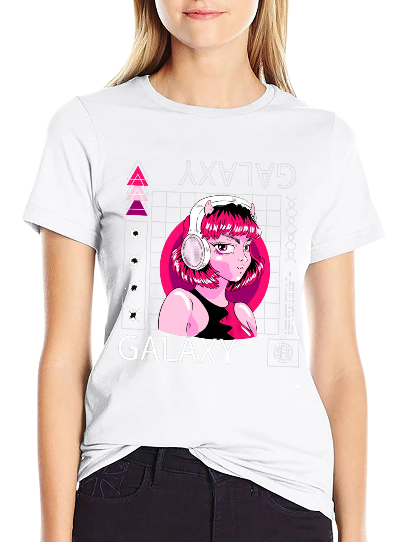 Galaxy Anime Girl Graphic Tee