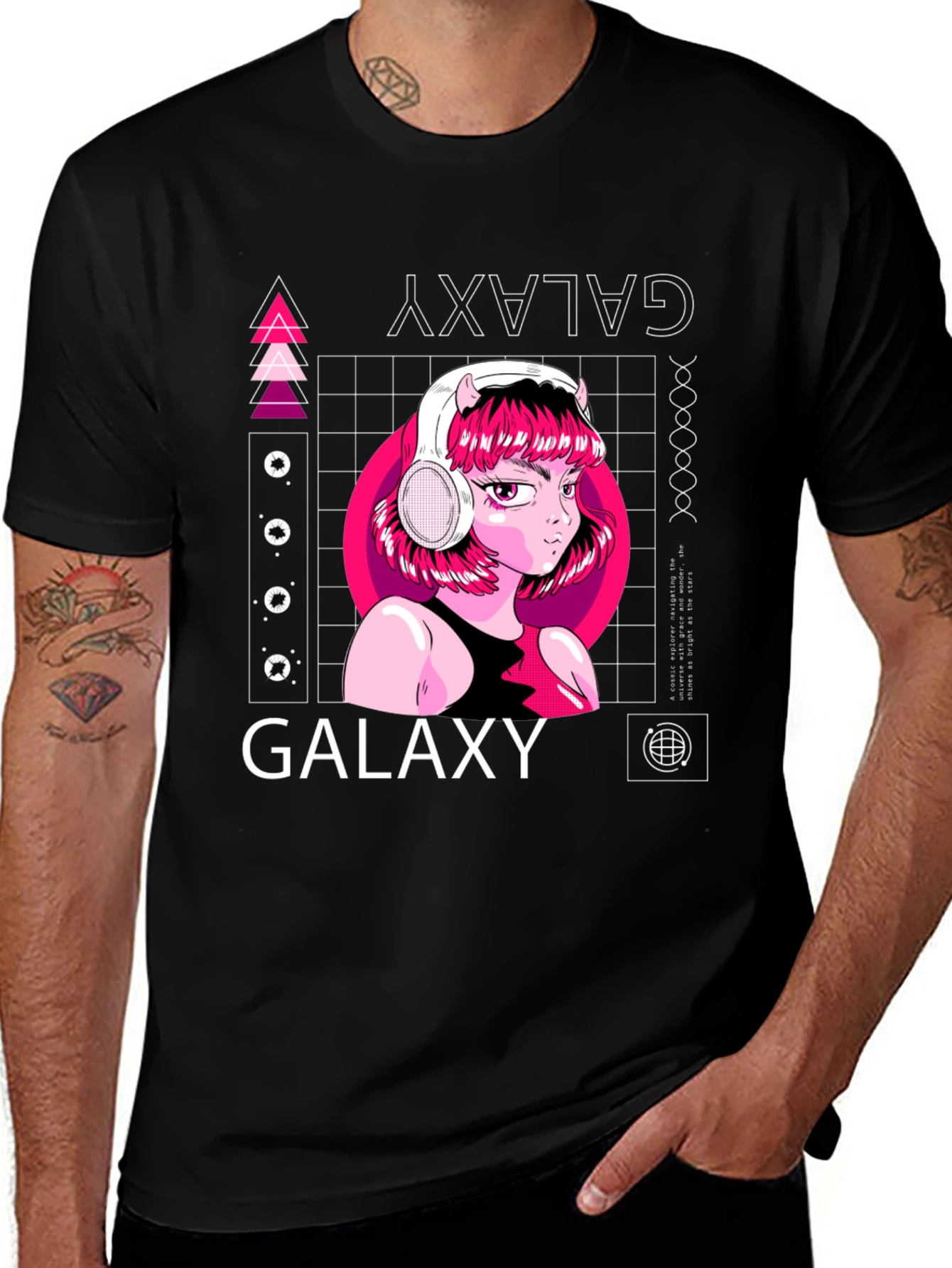 Galaxy Anime Girl Graphic Tee