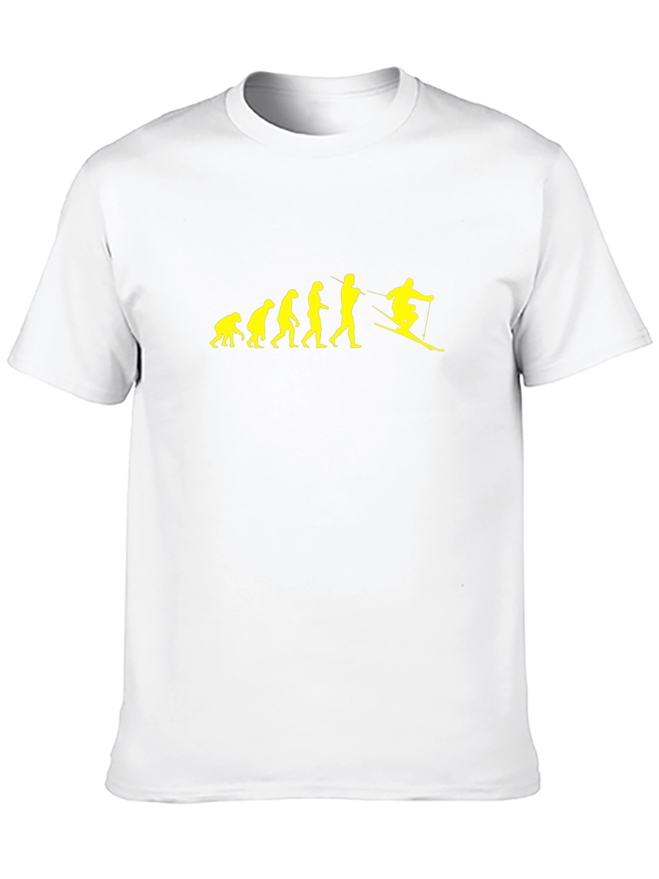 Evolution of Skiing T-Shirt - Black Cotton Tee