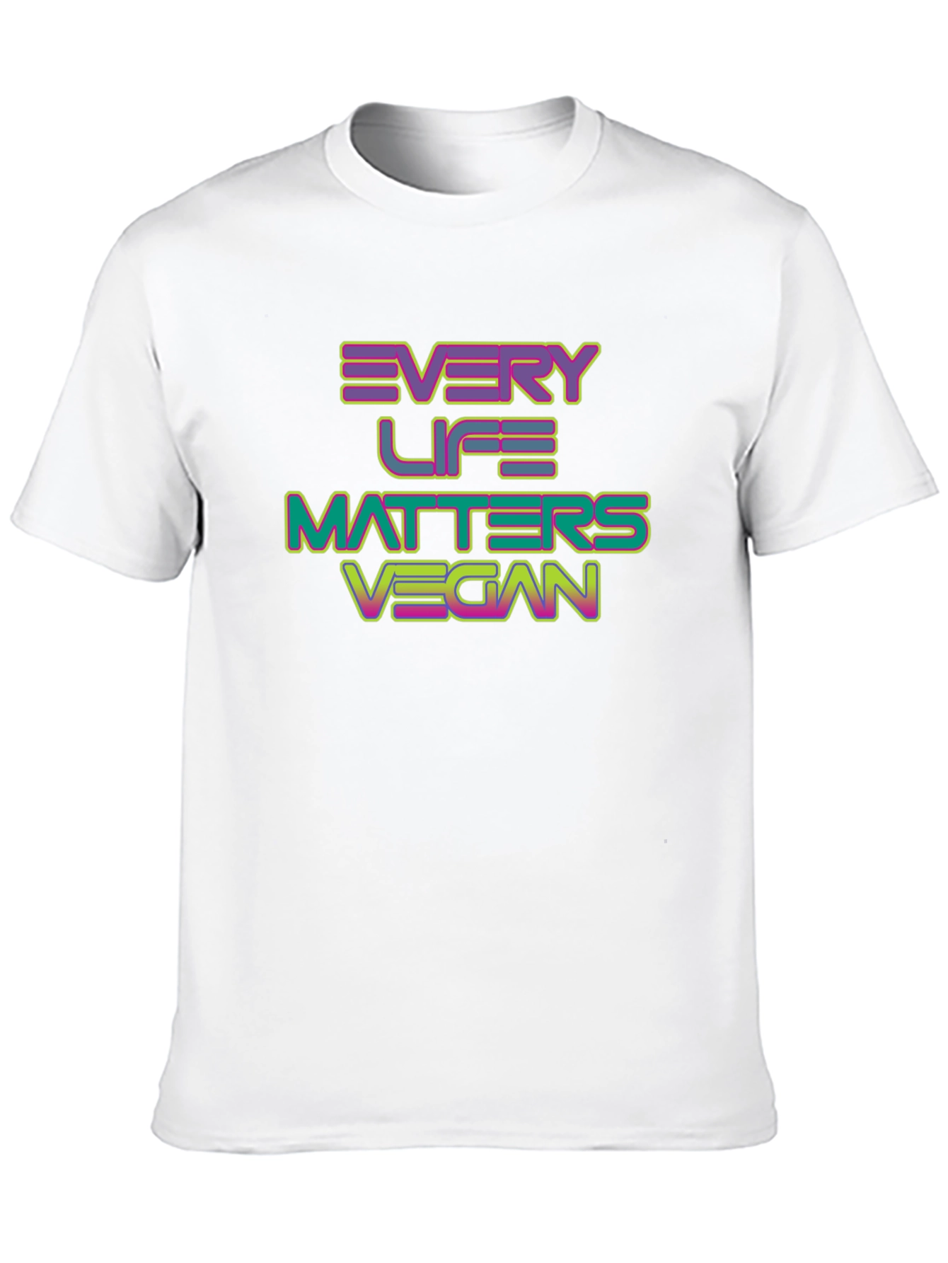 Every Life Matters Vegan T-Shirt - Black