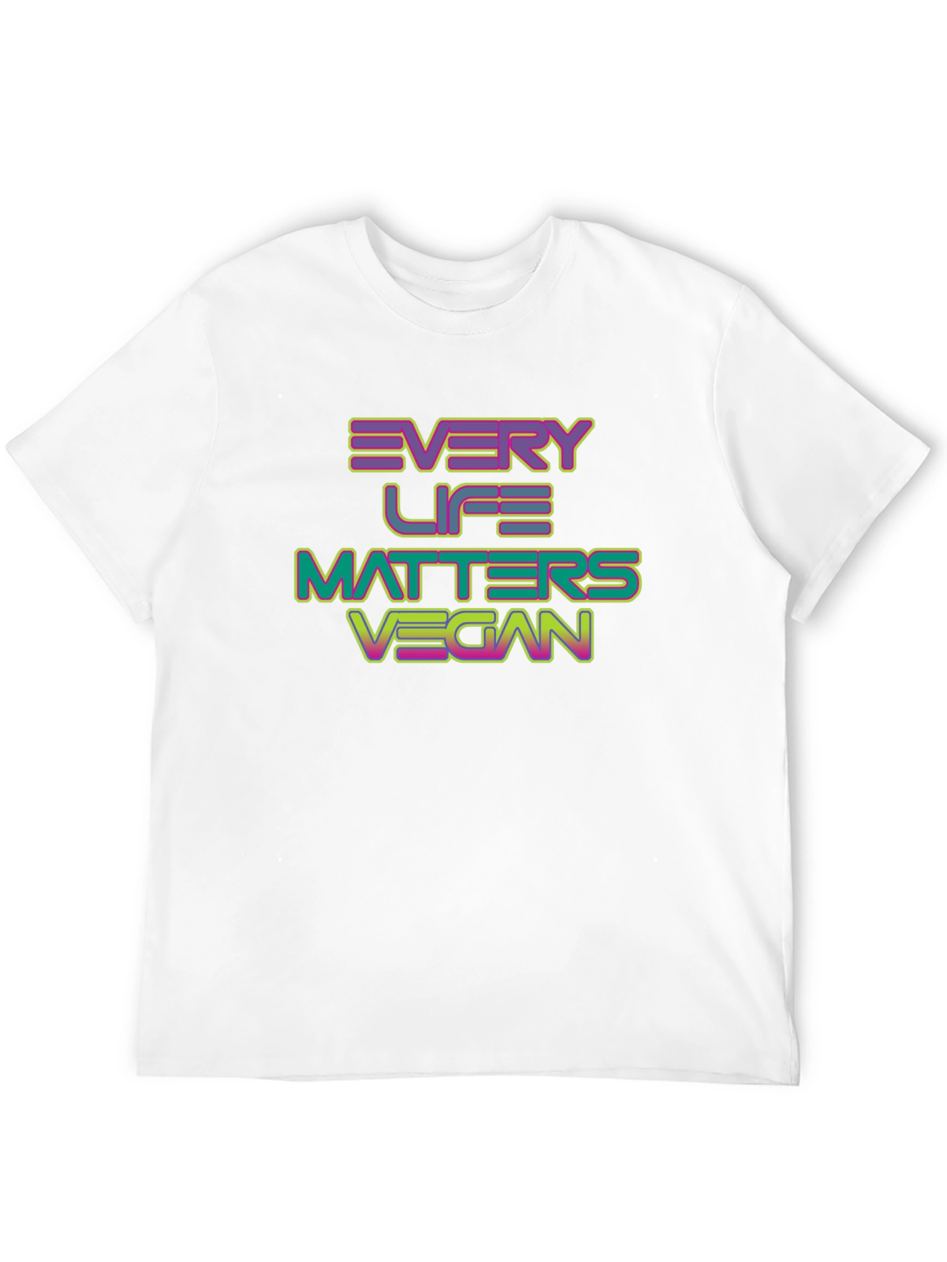 Every Life Matters Vegan T-Shirt - Black