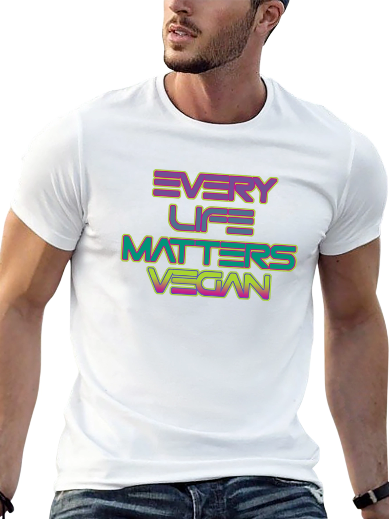 Every Life Matters Vegan T-Shirt - Black