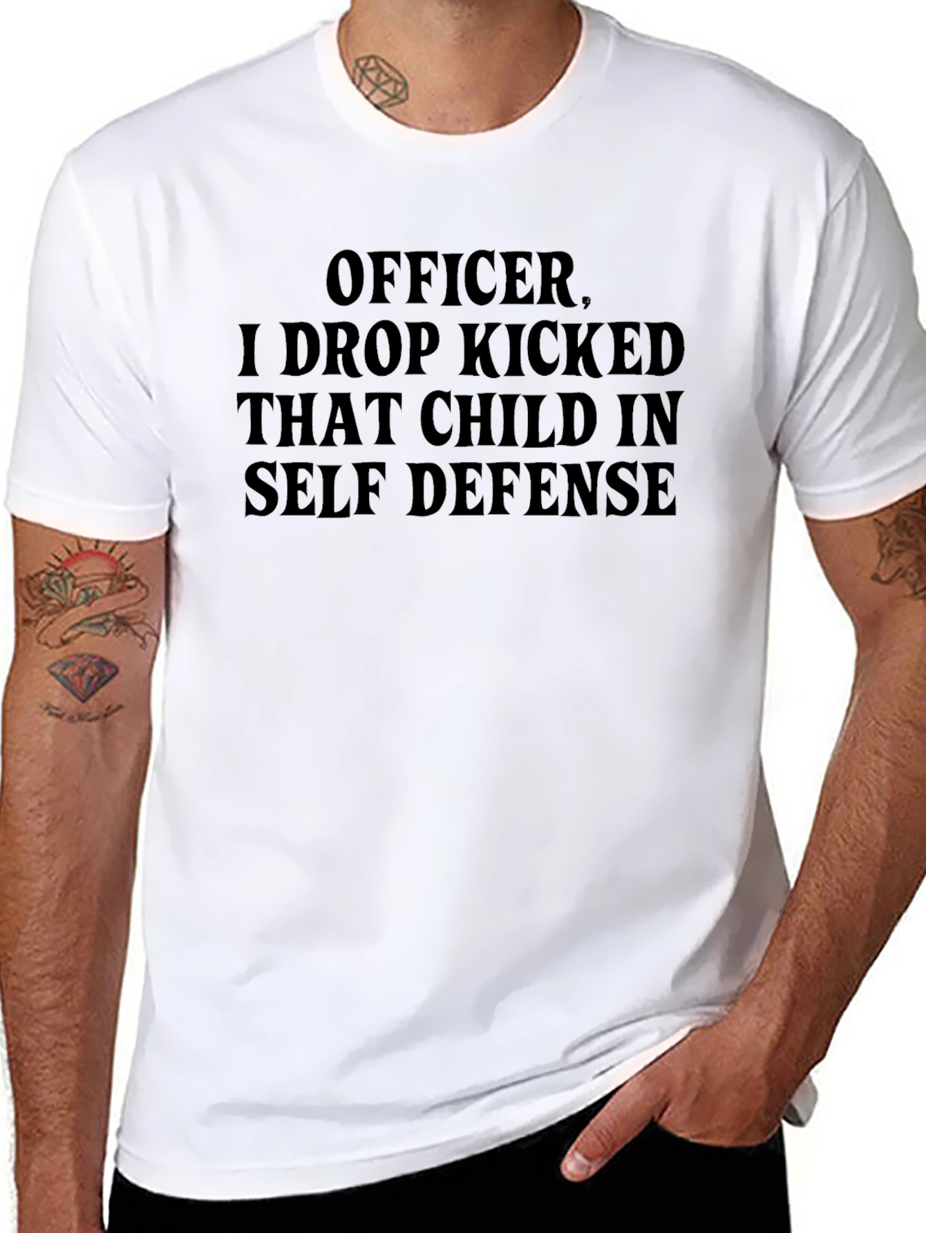 Funny Officer I Drop Kicked That Child Graphic T-Shirt