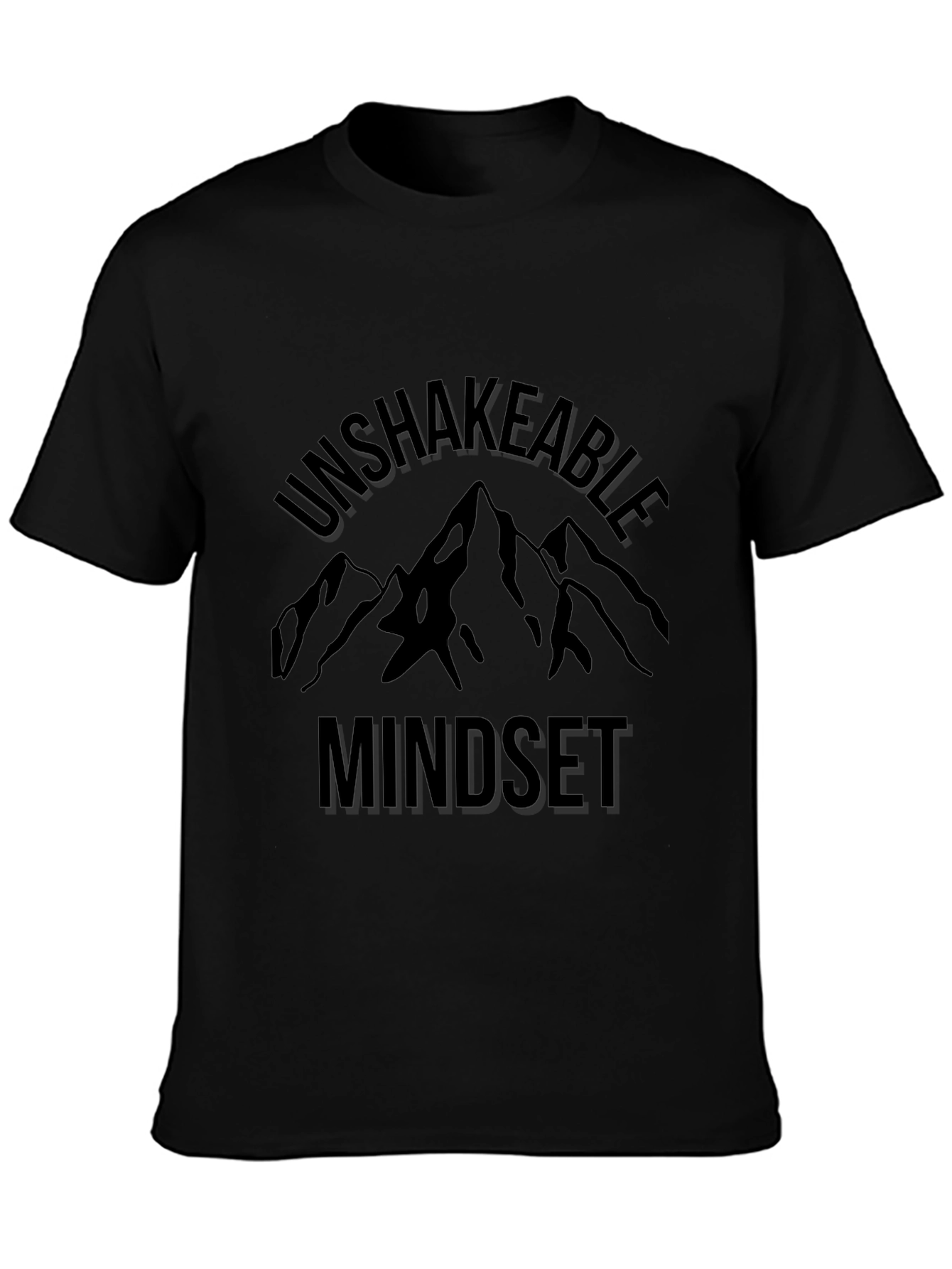 Unshakeable Mindset Mountain Graphic Tee - Black