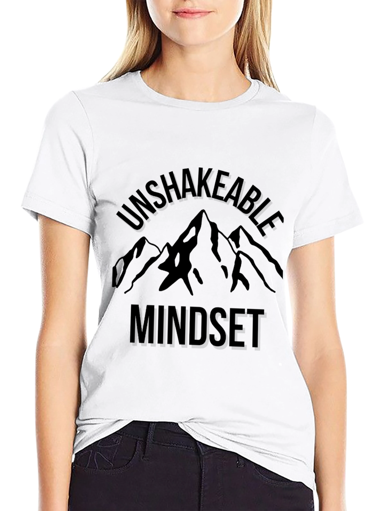 Unshakeable Mindset Mountain Graphic Tee - Black