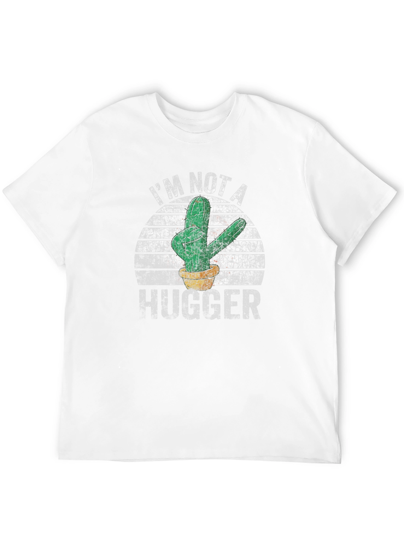 Im Not A Hugger Cactus Graphic T-Shirt