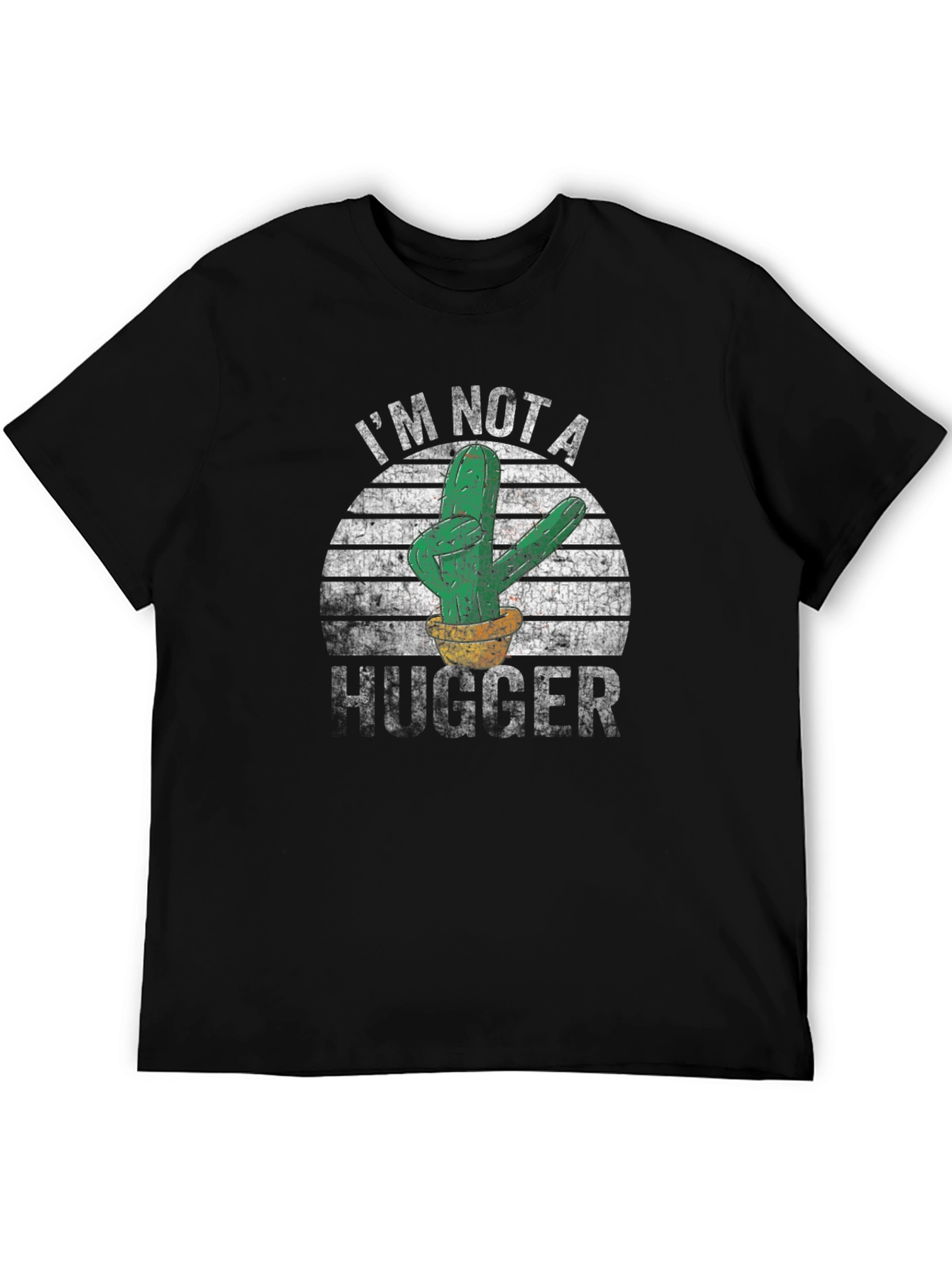 Im Not A Hugger Cactus Graphic T-Shirt