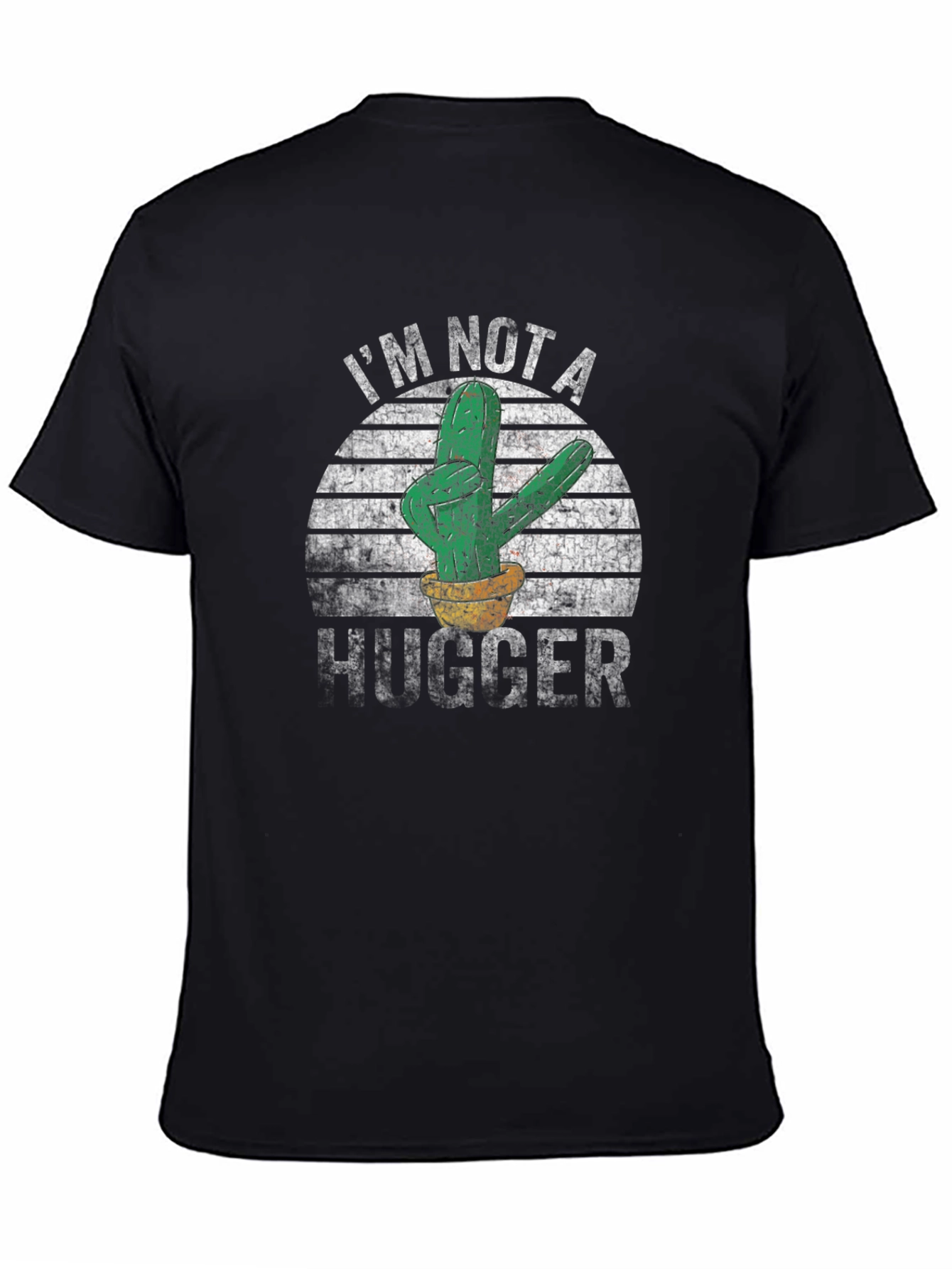 Im Not A Hugger Cactus Graphic T-Shirt