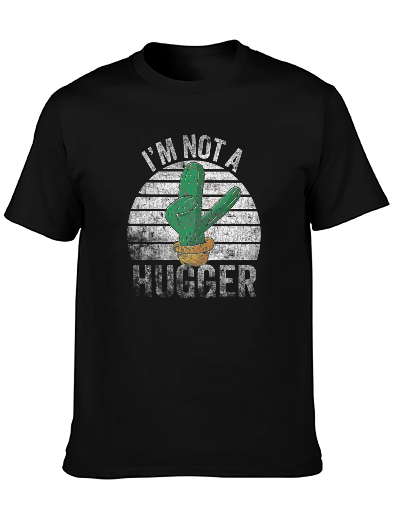 Im Not A Hugger Cactus Graphic T-Shirt