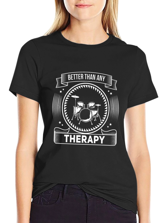 Drummer Therapy T-Shirt - Music Lover Gift