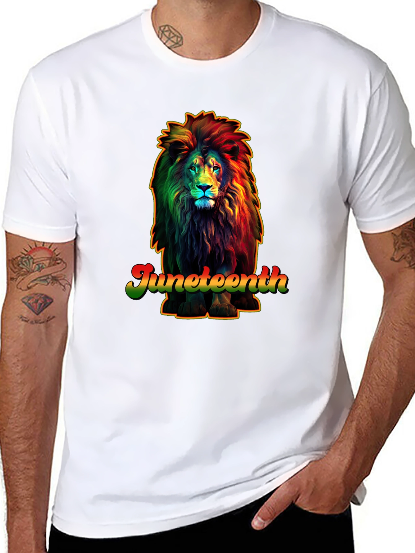 Juneteenth Lion Graphic T-Shirt - Celebrate Freedom!