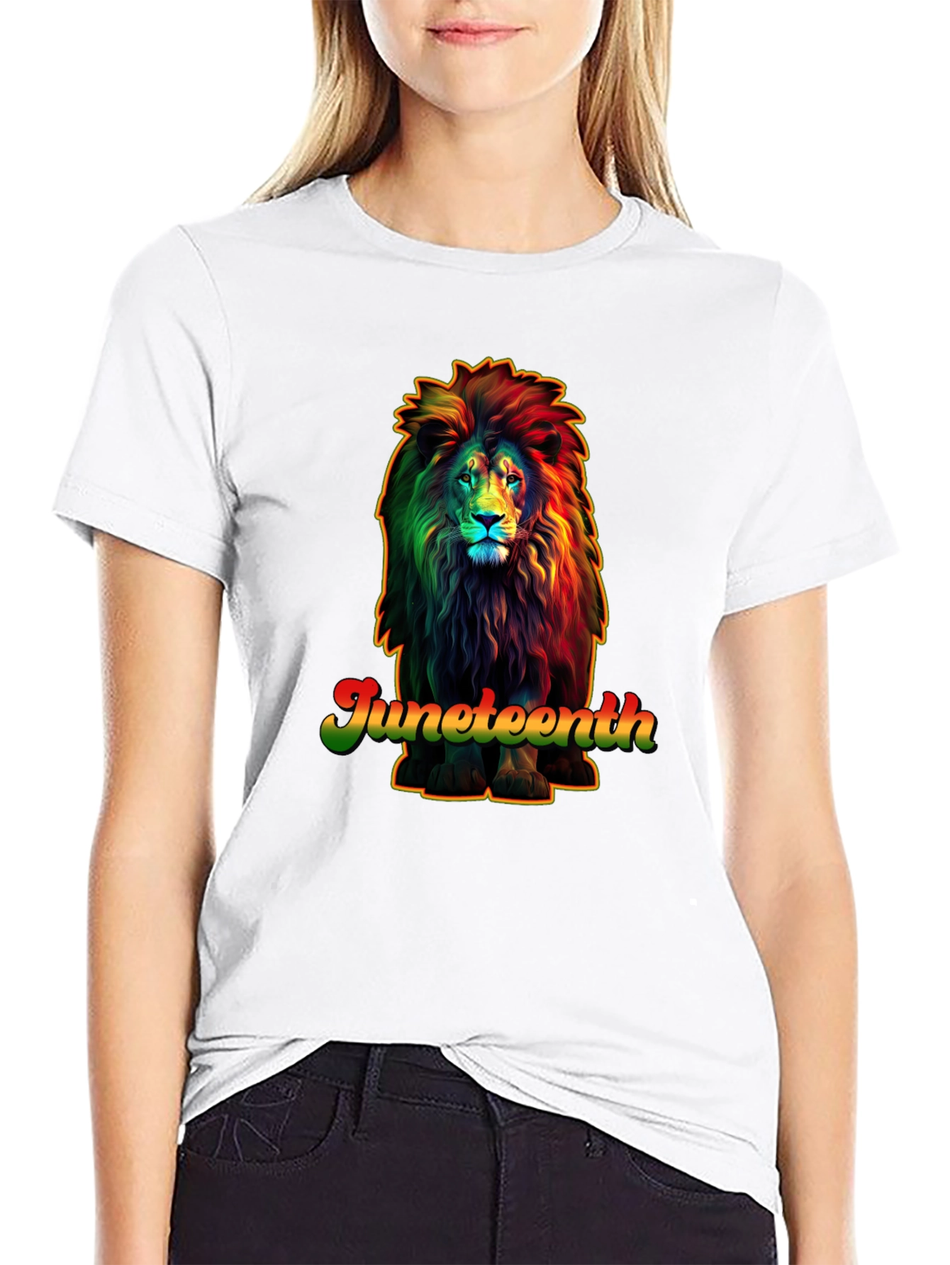 Juneteenth Lion Graphic T-Shirt - Celebrate Freedom!