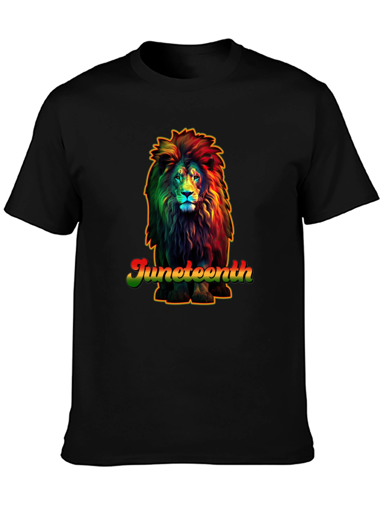 Juneteenth Lion Graphic T-Shirt - Celebrate Freedom!