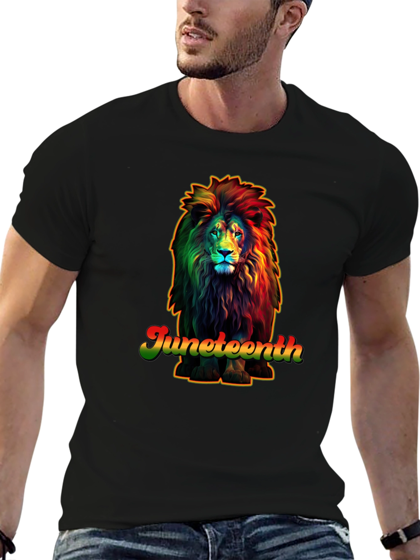 Juneteenth Lion Graphic T-Shirt - Celebrate Freedom!