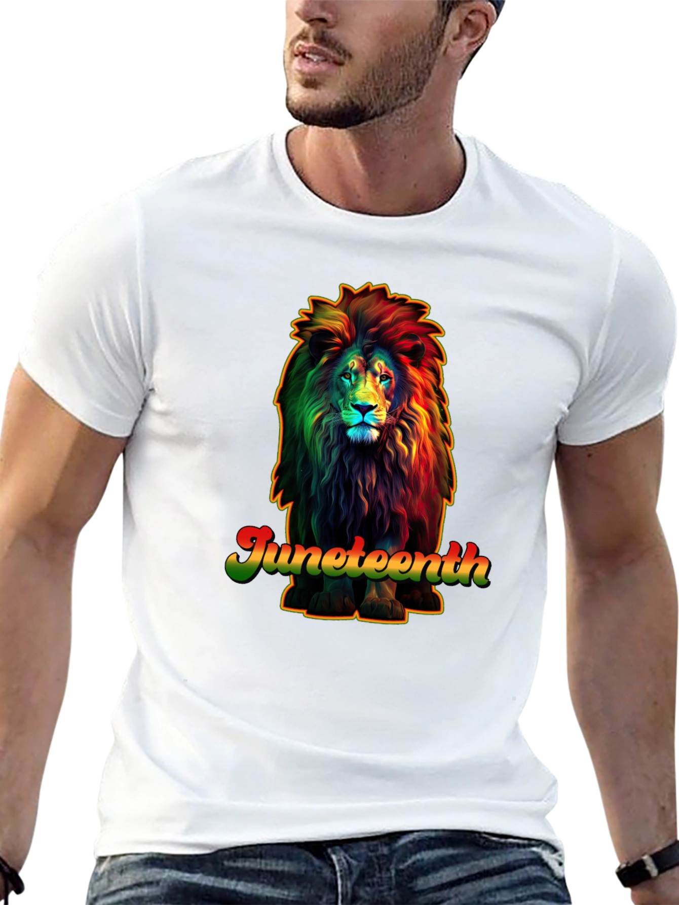 Juneteenth Lion Graphic T-Shirt - Celebrate Freedom!