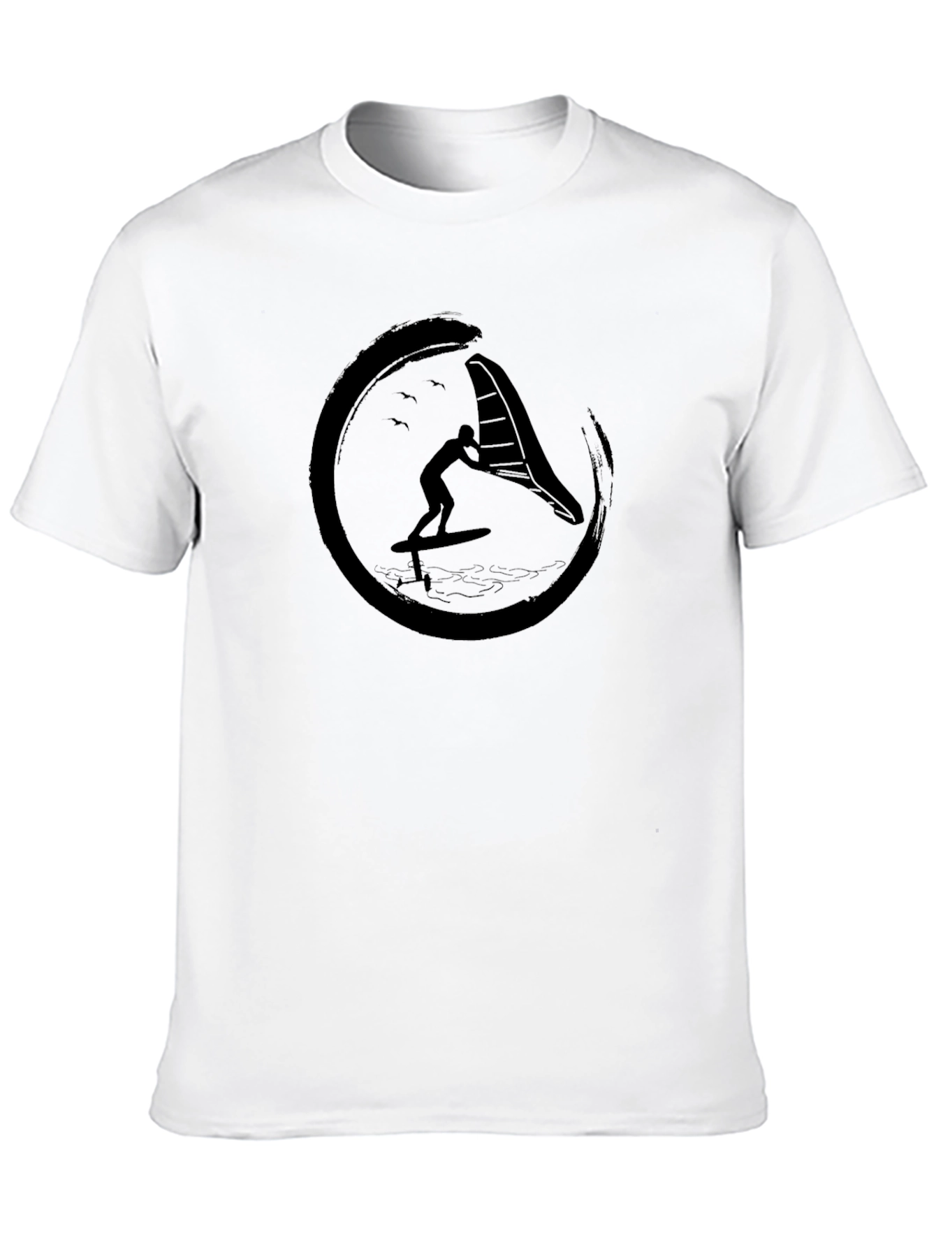 Wing Foil Graphic Tee - Black Surf Shirt