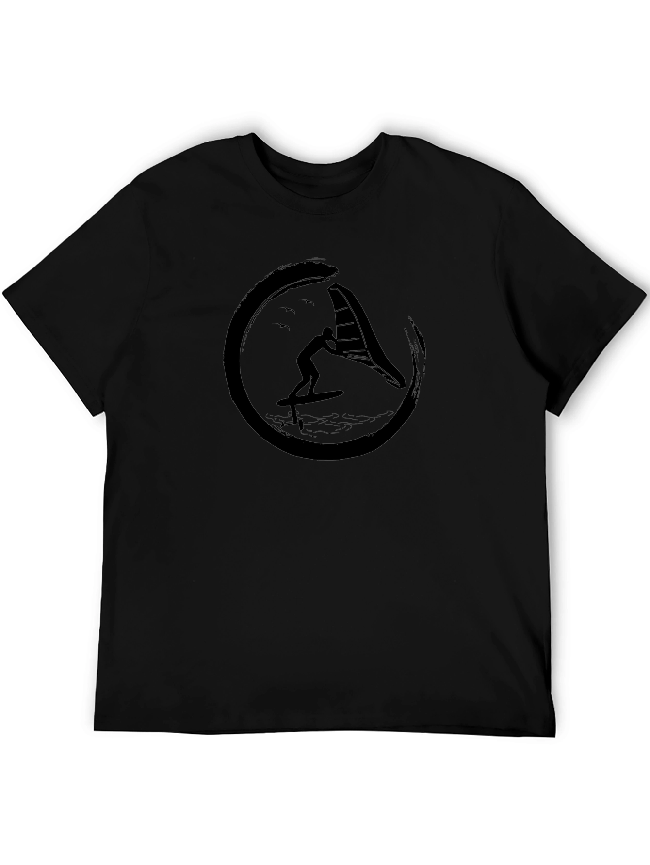 Wing Foil Graphic Tee - Black Surf Shirt
