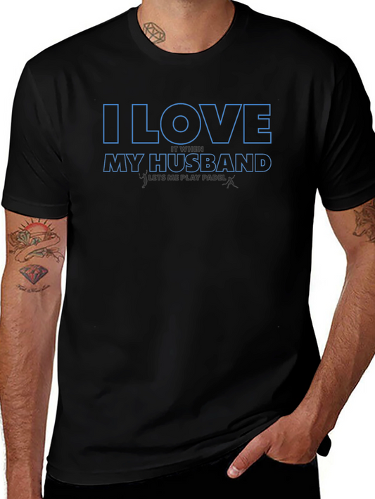 I Love My Husband Paddle T-Shirt