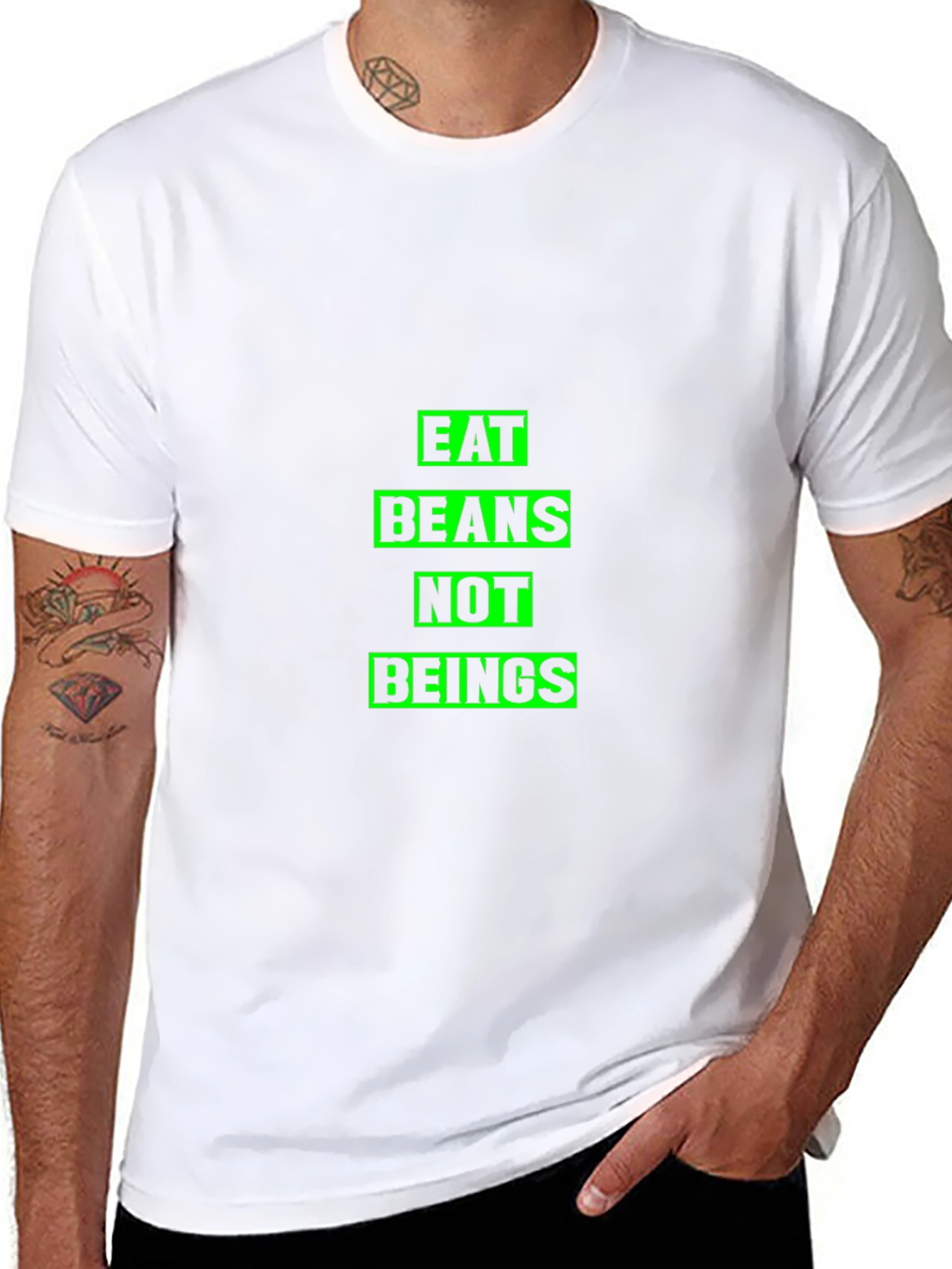 Eat Beans Not Beings Graphic T-Shirt