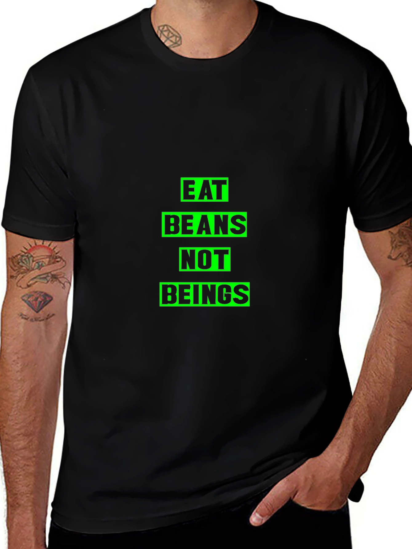 Eat Beans Not Beings Graphic T-Shirt