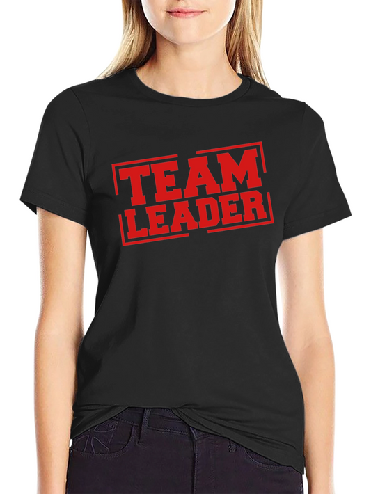 Team Leader T-Shirt - Bold Red Graphic Print