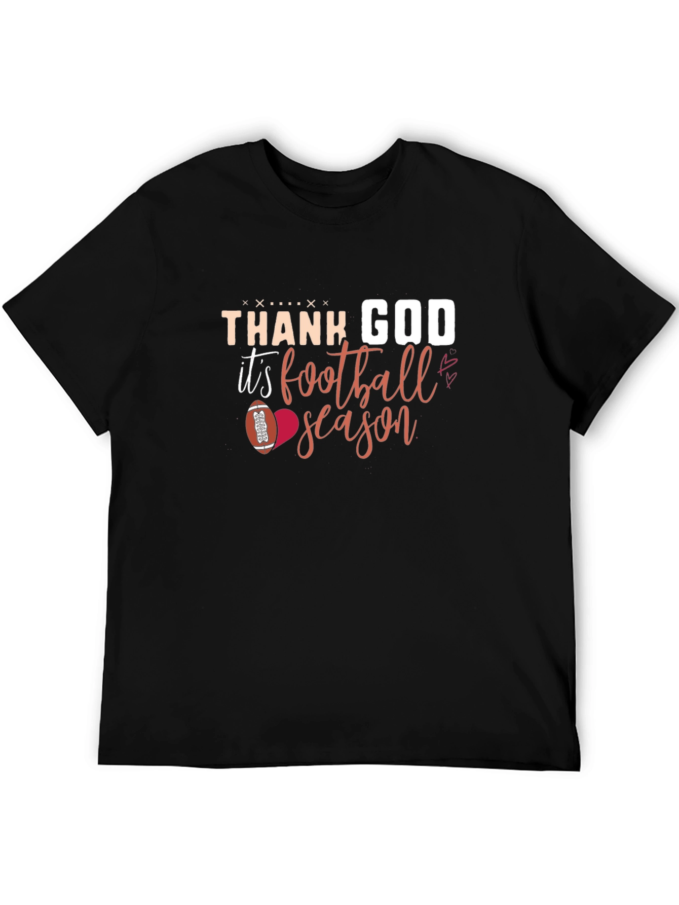 Thank God Its Football Season Black T-Shirt