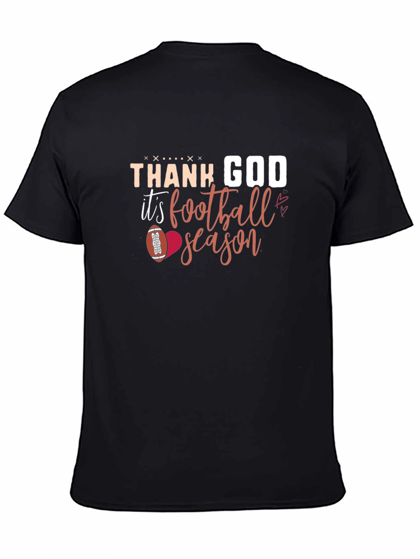 Thank God Its Football Season Black T-Shirt