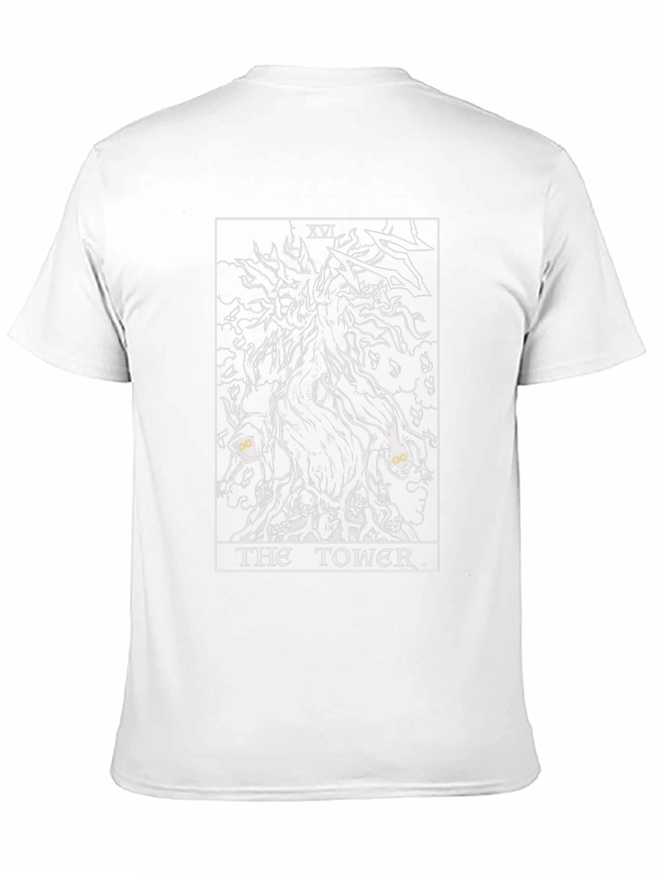 The Tower Tarot Card Graphic T-Shirt - Black