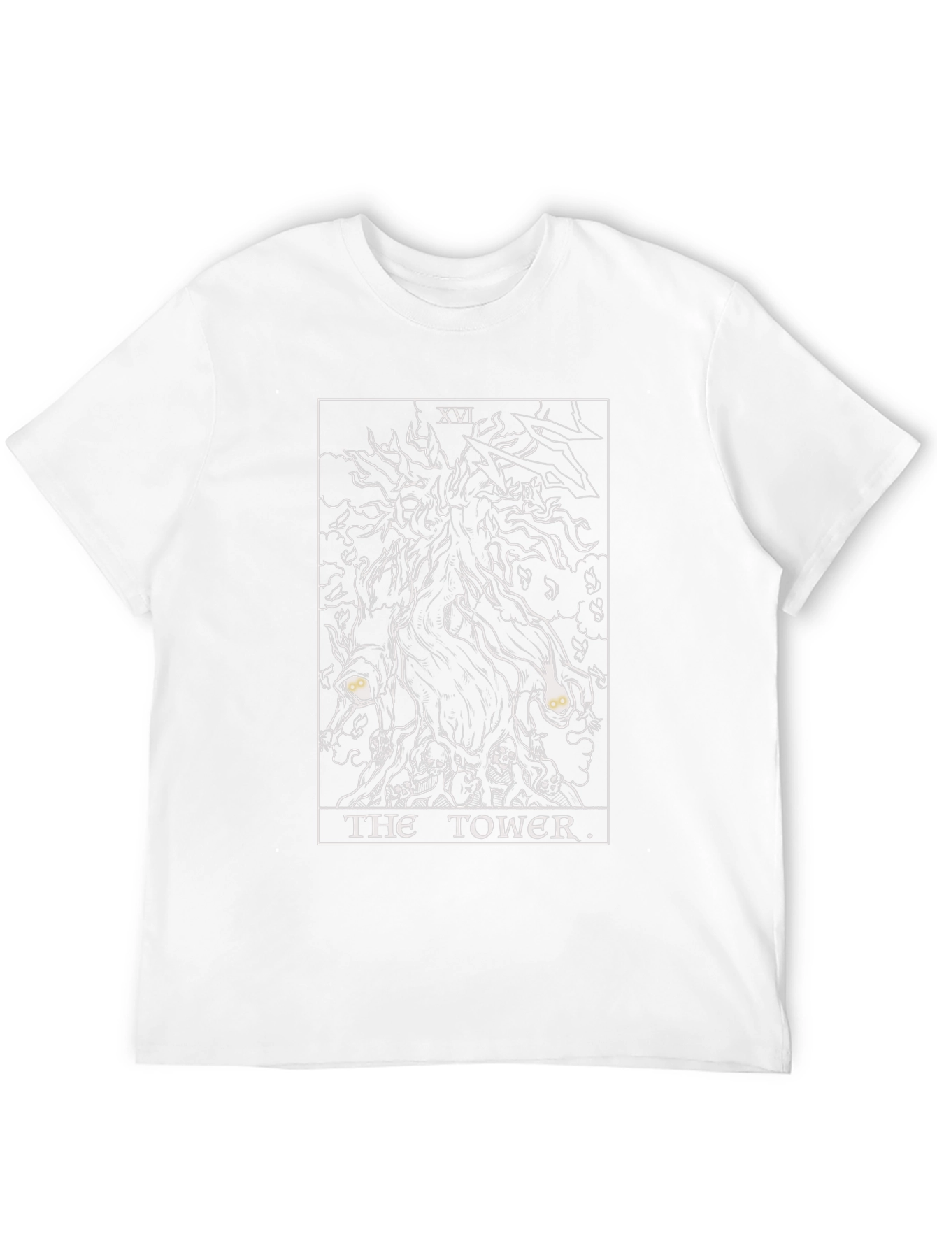 The Tower Tarot Card Graphic T-Shirt - Black