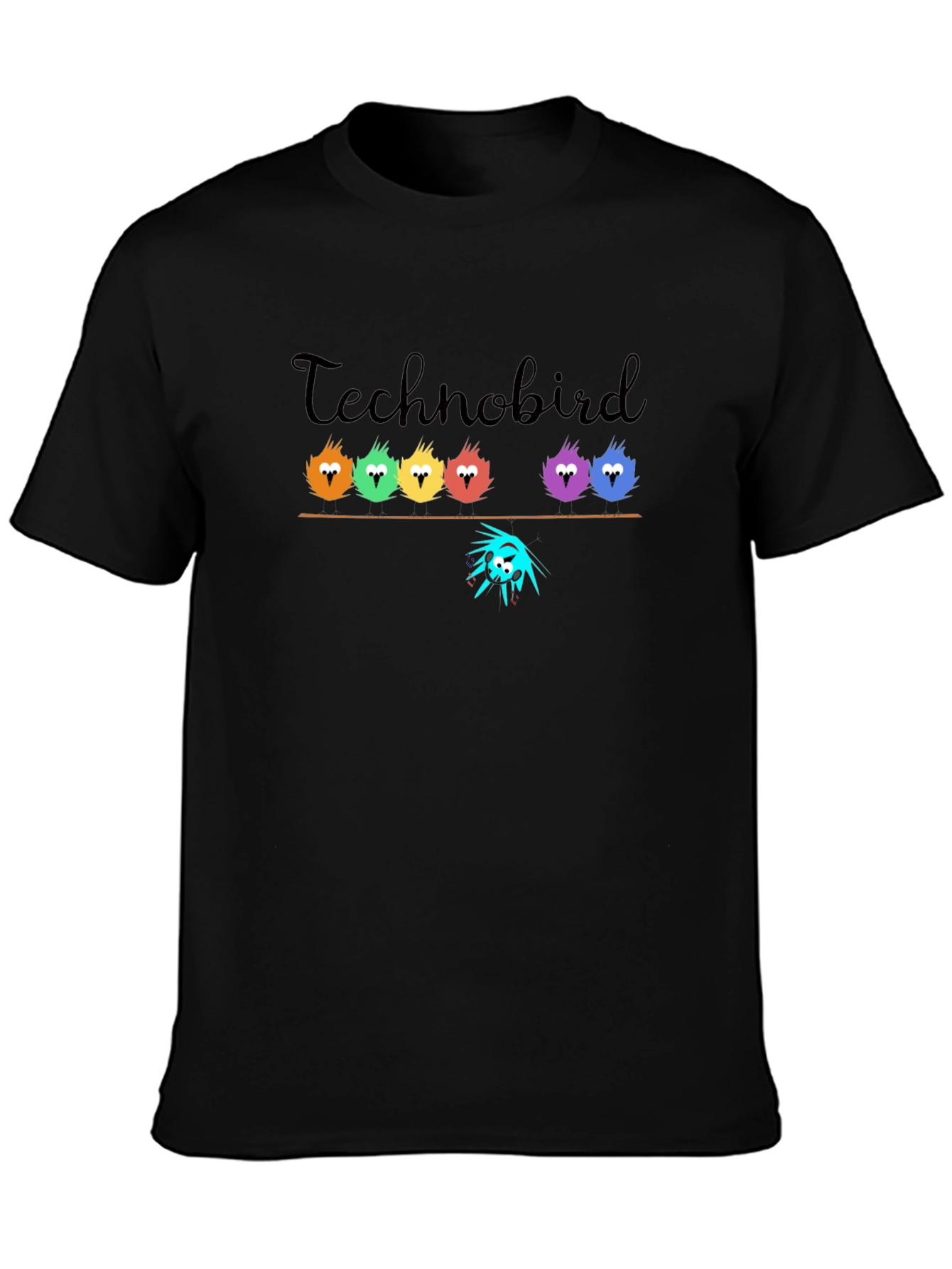 Technobird Graphic T-Shirt - Unique Bird Design