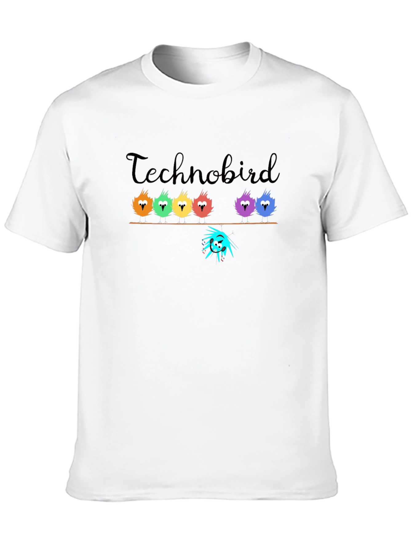 Technobird Graphic T-Shirt - Unique Bird Design