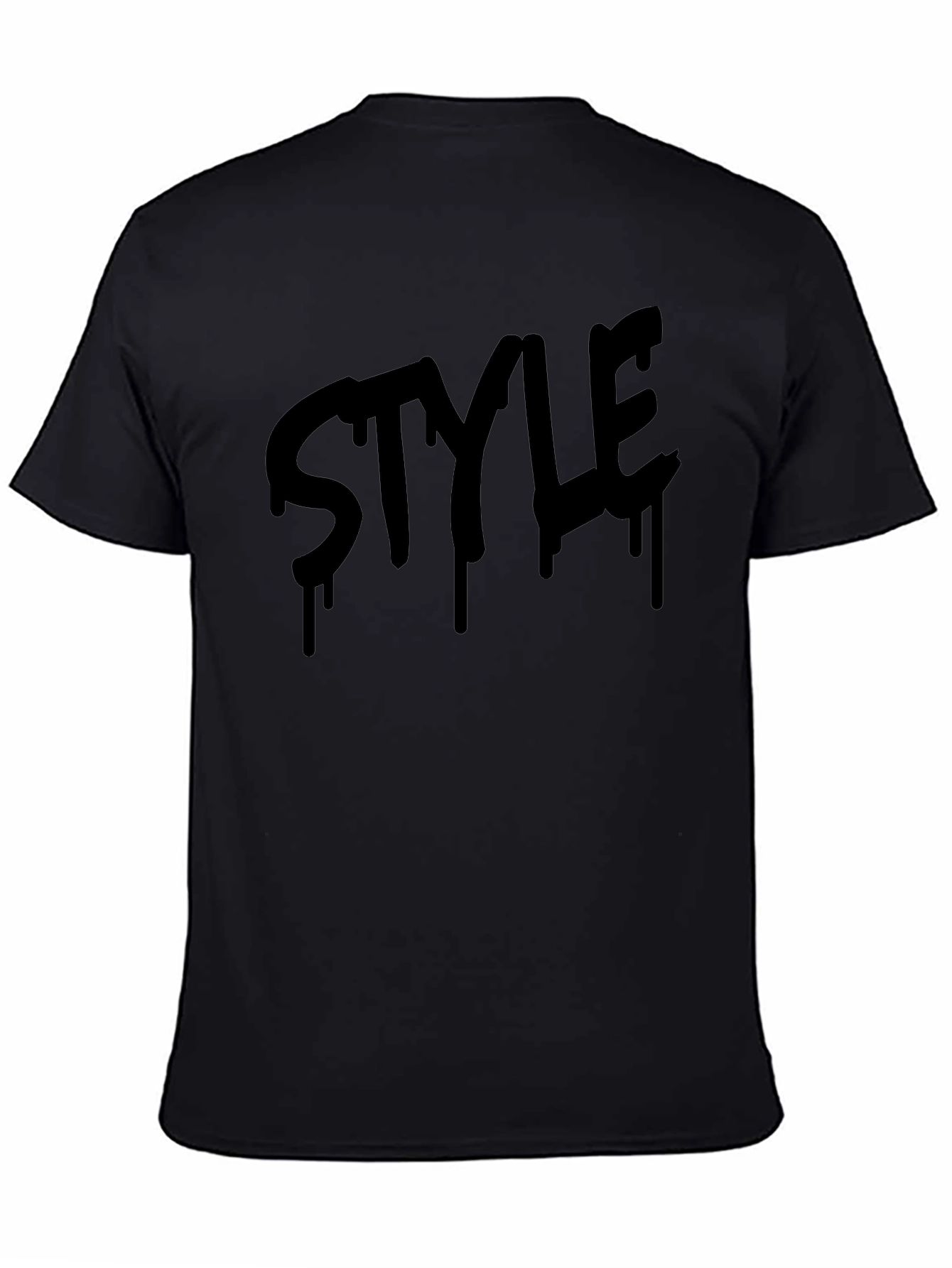 Mens Black Style Graphic Tee
