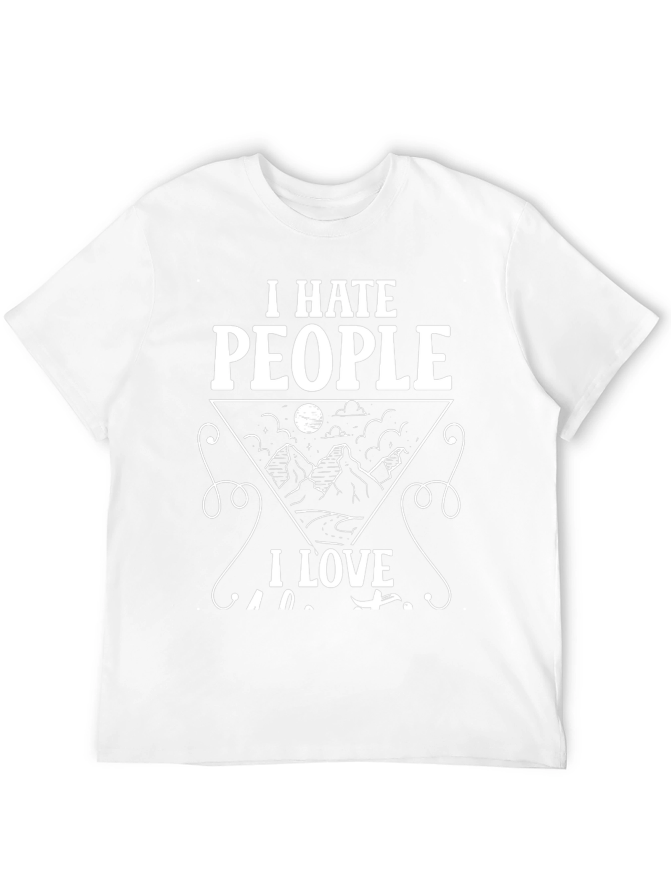 I Hate People I Love Camping Black Graphic T-Shirt