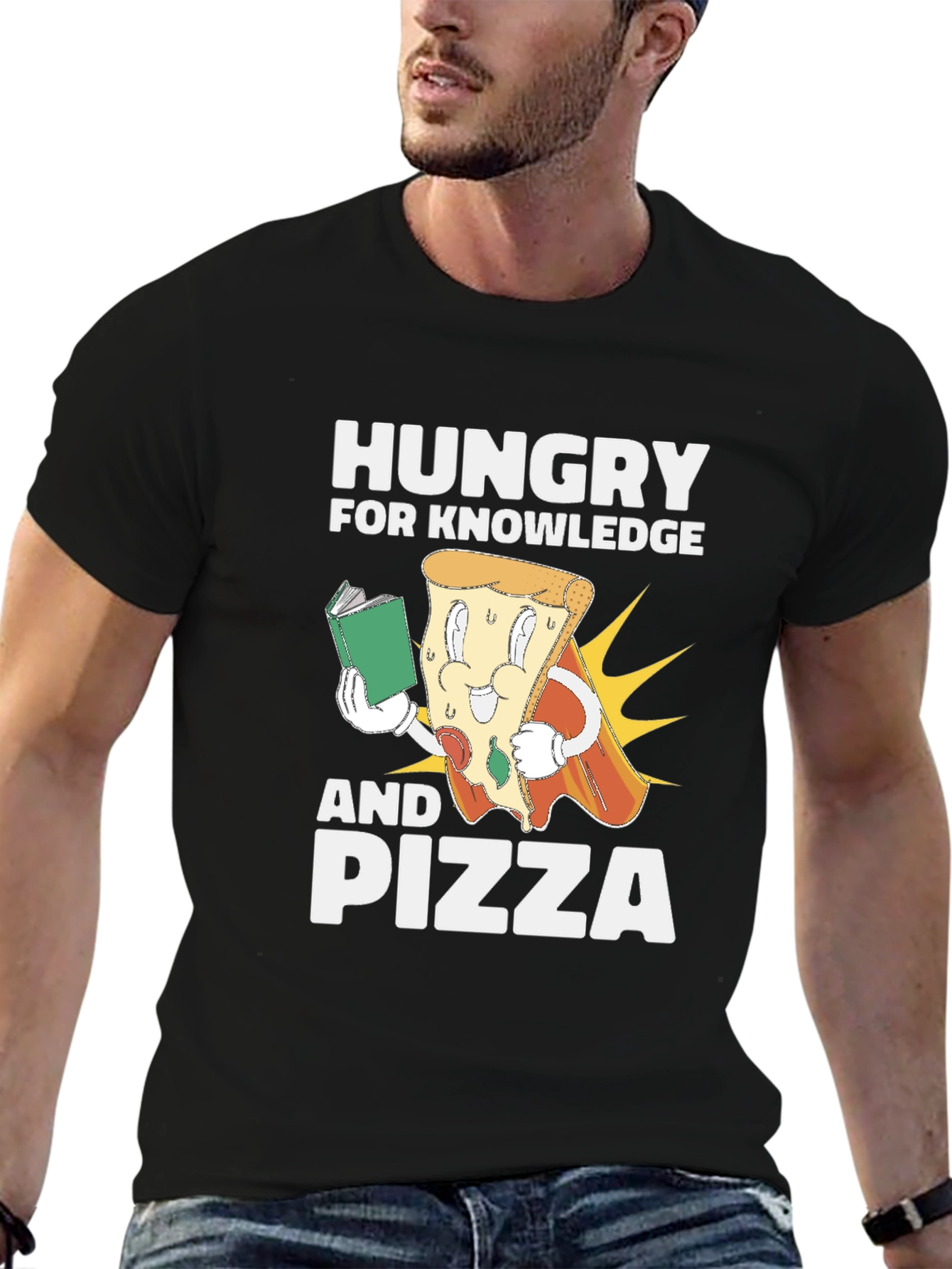 Hungry for Knowledge and Pizza T-Shirt