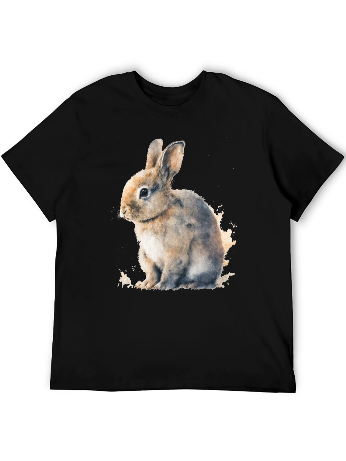 Cute Bunny Black T-Shirt - Soft and Comfortable