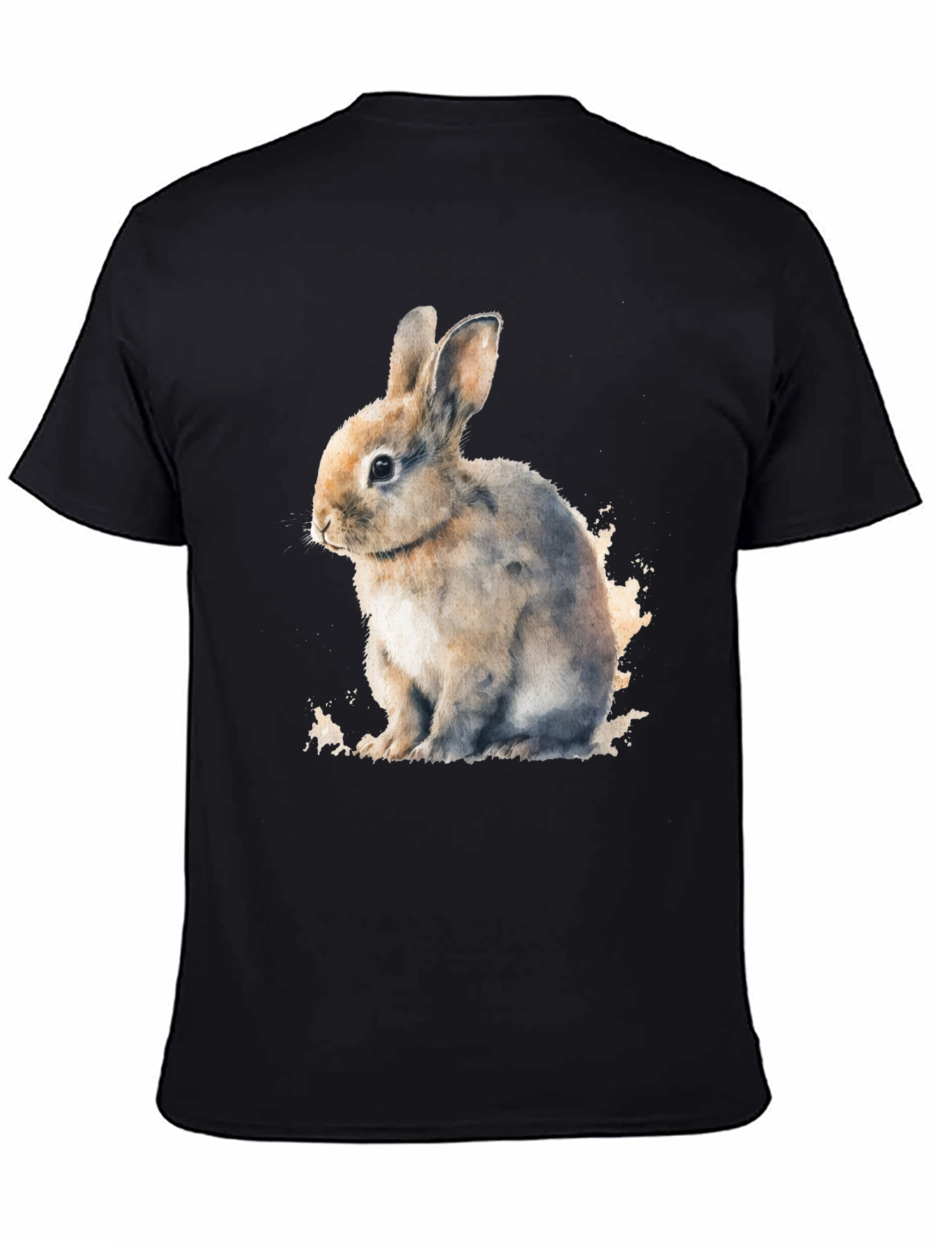 Cute Bunny Black T-Shirt - Soft and Comfortable