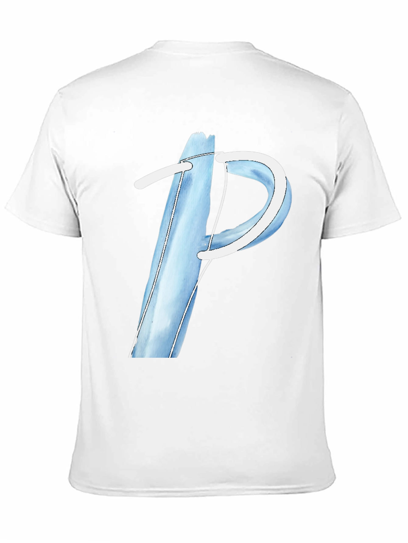 Blue Letter P Graphic Tee - Soft Cotton Blend