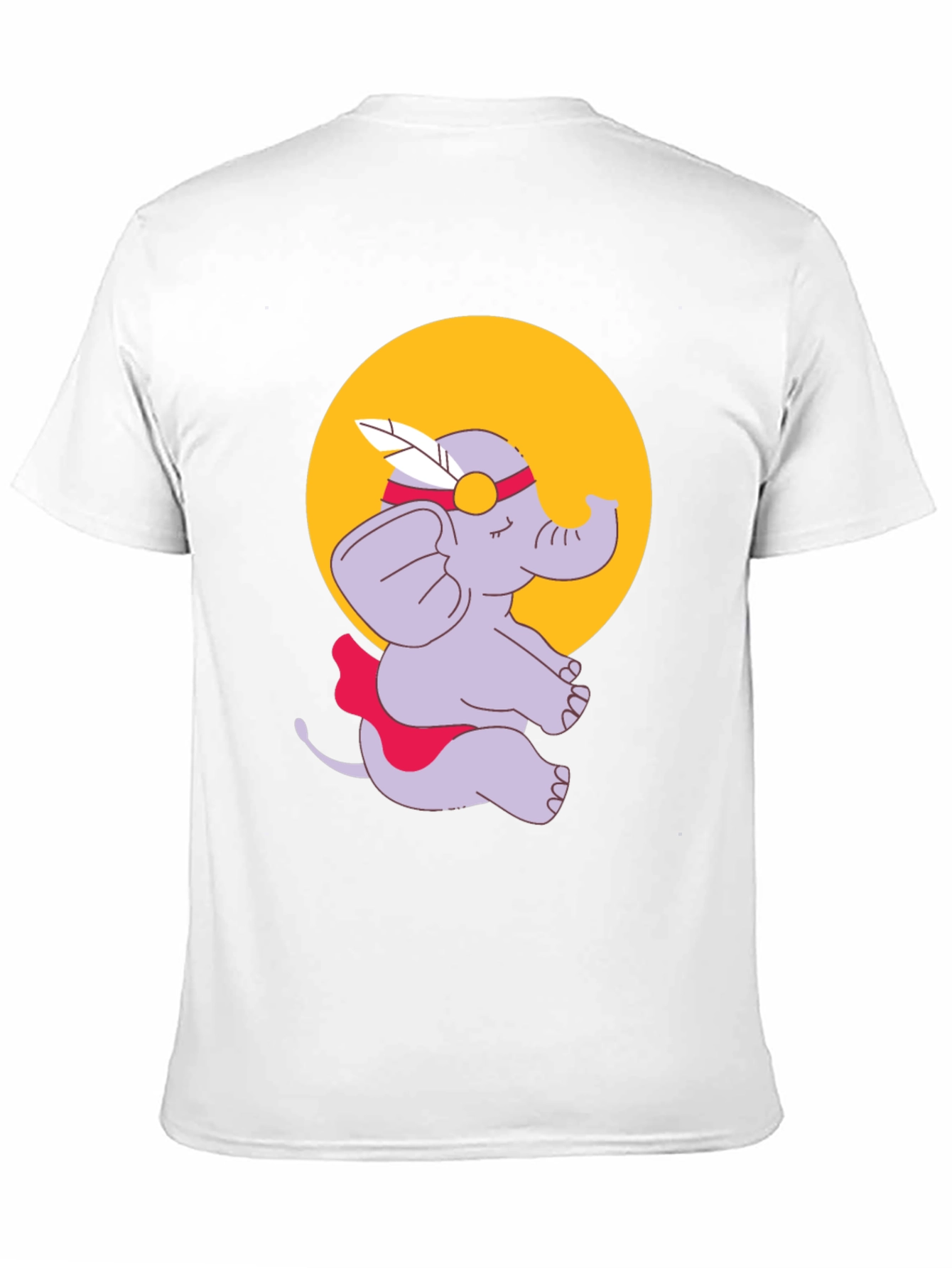 Elephant Cartoon T-Shirt - Black