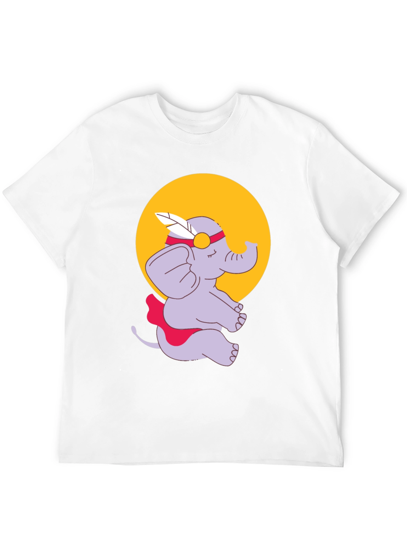 Elephant Cartoon T-Shirt - Black
