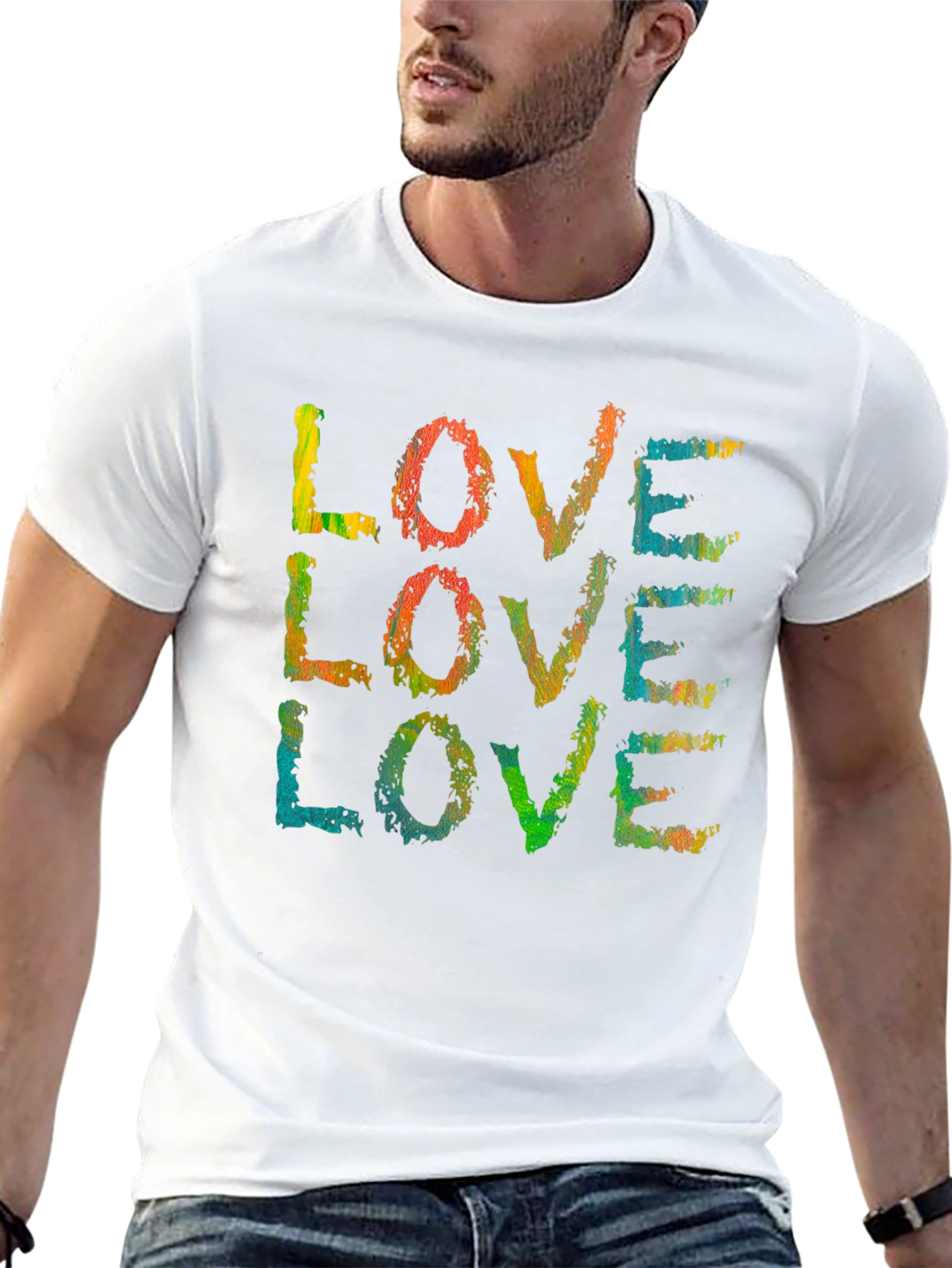 Colorful Love Graphic T-Shirt