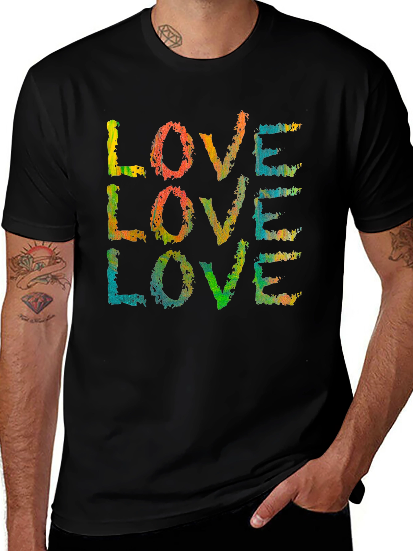 Colorful Love Graphic T-Shirt