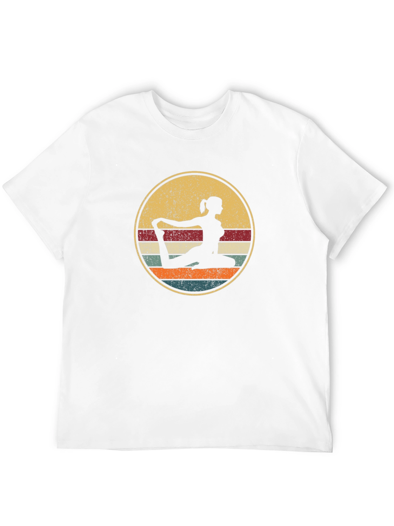 Yoga Silhouette Retro Graphic T-Shirt