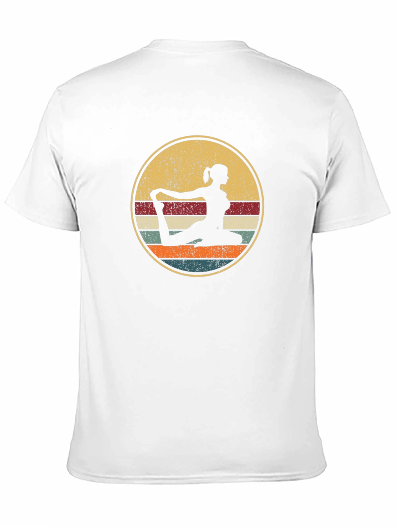 Yoga Silhouette Retro Graphic T-Shirt