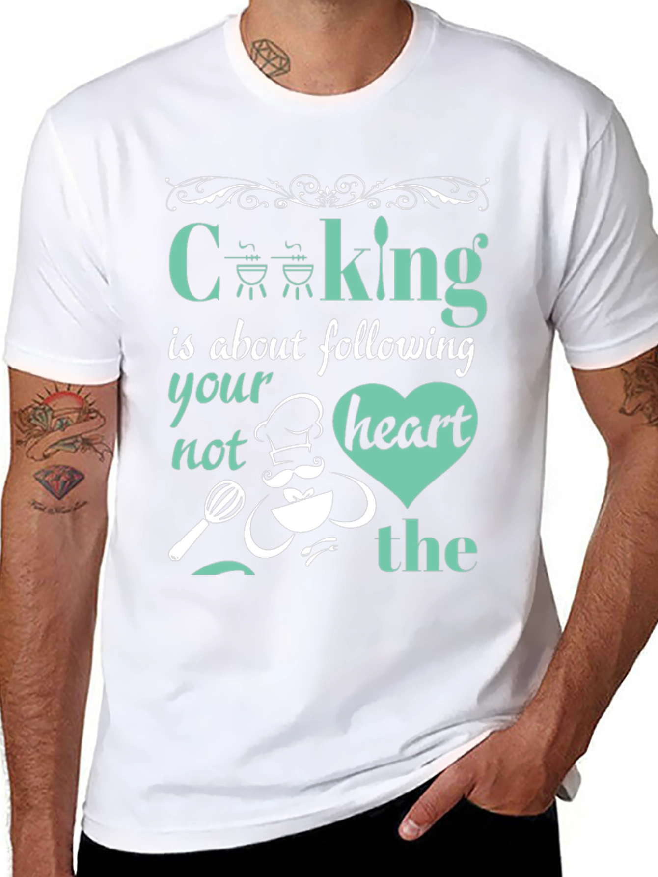 Cooking Heart Graphic T-Shirt